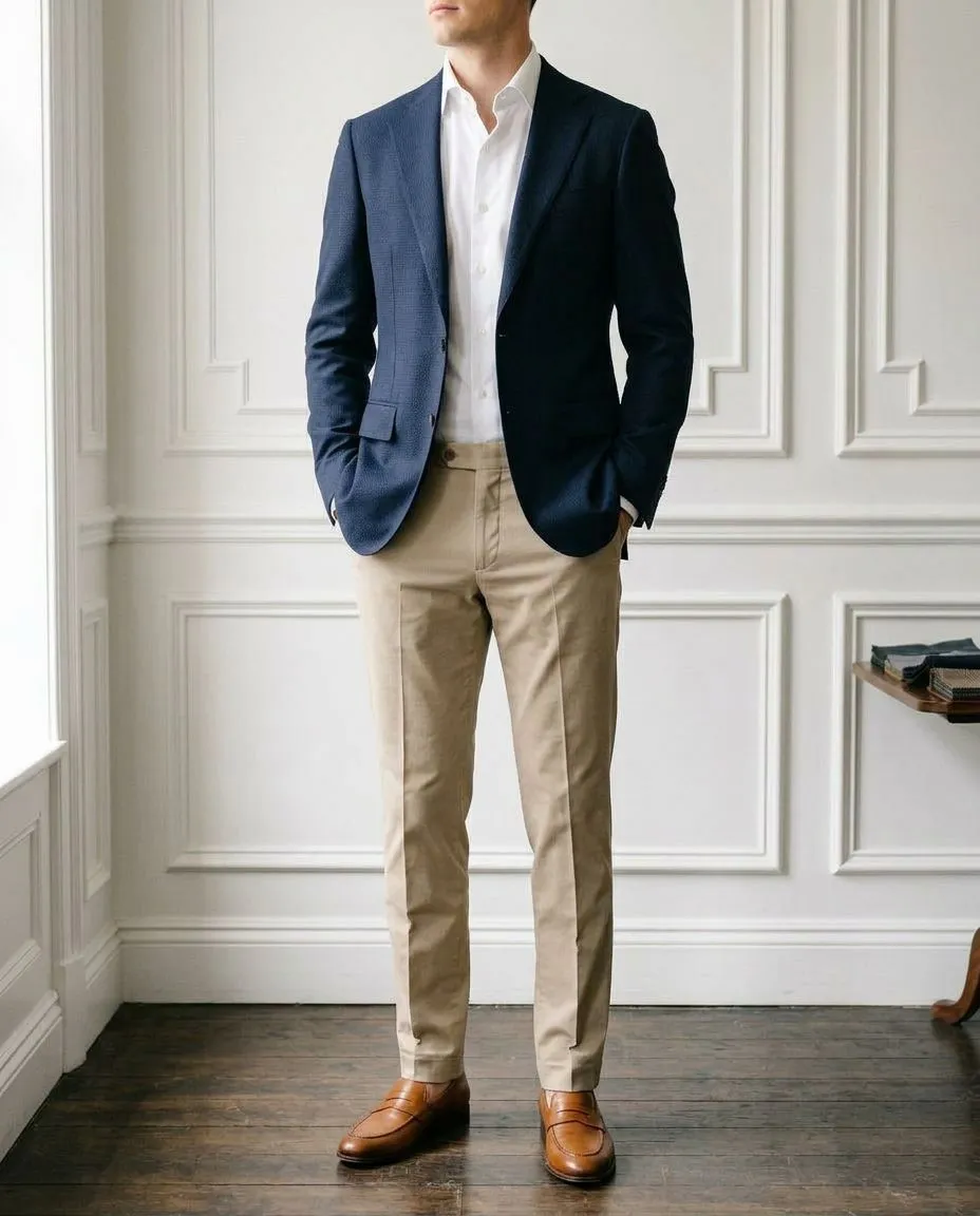Lacivert Blazer Ceket — Chino Kombin