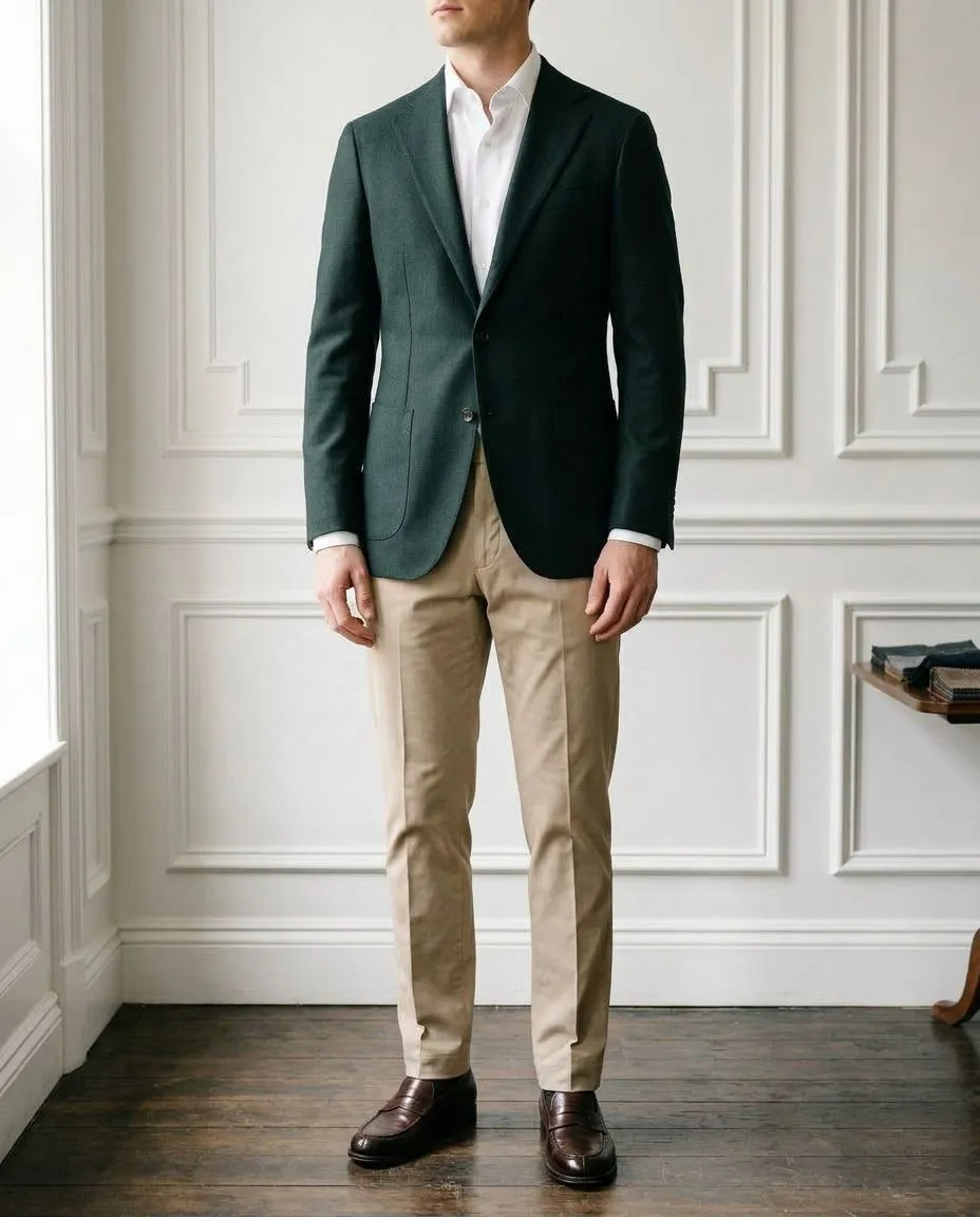Koyu Yeşil Blazer Ceket — Smart Casual